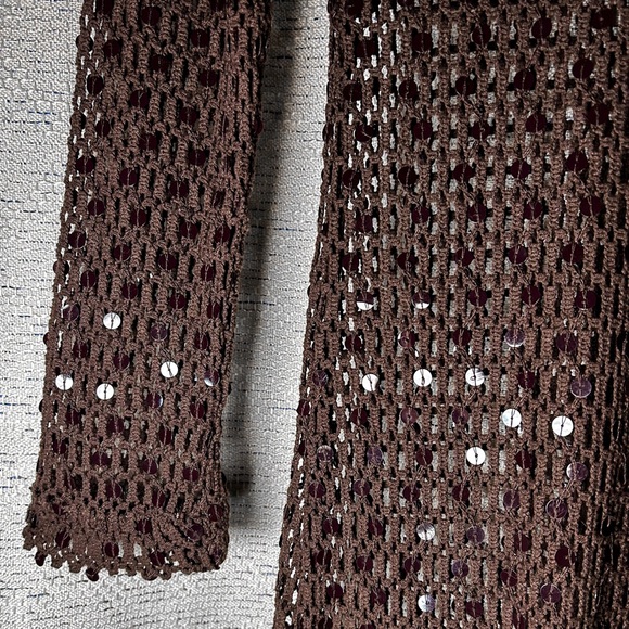 Walter Baker Dresses | Nwot Walter Baker Crochet Sequin Coco Dress | Color: Brown | Size: Xs | Mariah_A's Closet